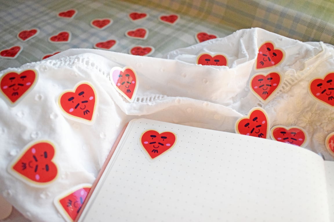 Transparent Illustrated Sticker - Lord Heart