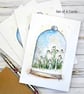 Snowdrops blank card set - 4 card set, Christmas, birthday, thank you, original  - Image 6