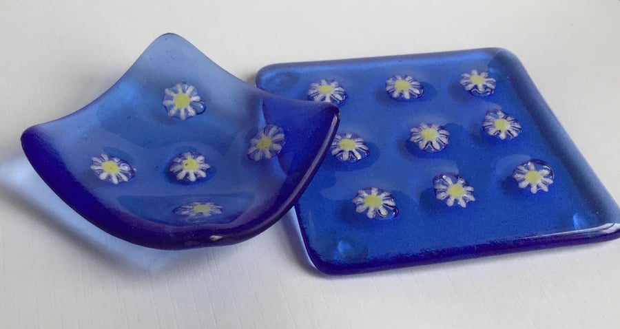 Little Daisies Coaster and Earring Dish