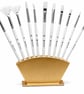 Fan Shaped Paintbrush Holder, Desk Brush Rack for Artists, 155 x 50 x 75 mm - Image 2