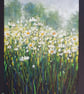 A Patch of Oxeye Daisies original oil pastel painting, floral landscape wall art - Image 6