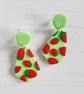 Strawberry statement stud and drop OR hook earrings TWO PAIRS AVAILABLE - Image 4