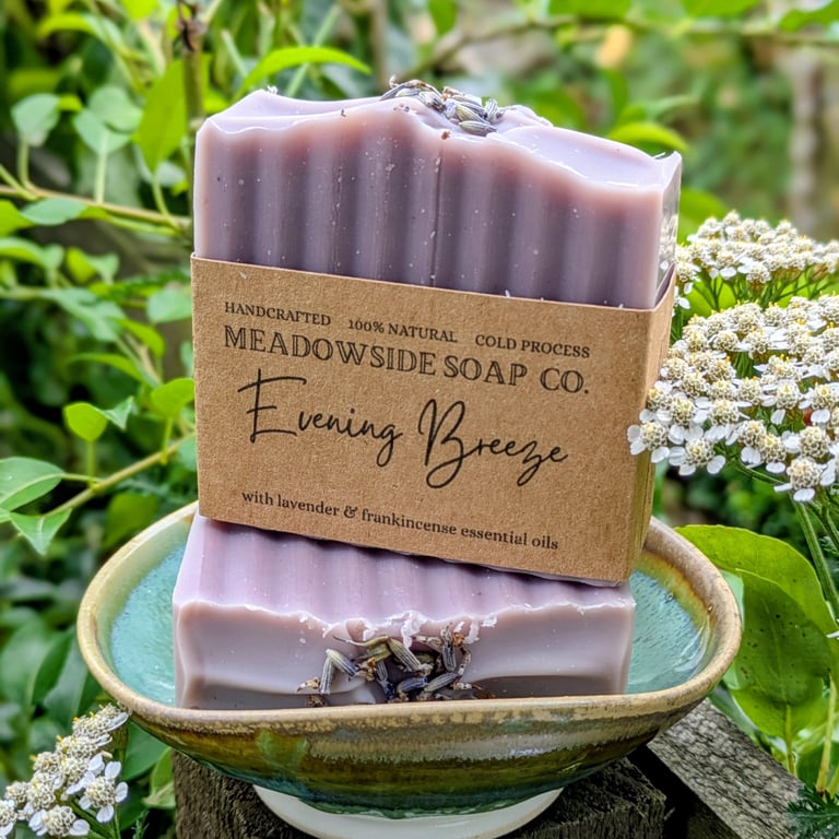 Evening Breeze 100% Natural Handmade Soap - lavender, frankincense