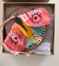 Red Butterfly - Paper Art - Original Art - Woodslice Artwork 