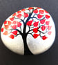 Painted Pebble, Tree of Hearts, Stone Art Painting, Unique Love Gift, Small Rock - Image 2