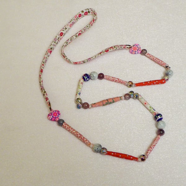 Textile Bead Necklace