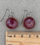 Handmade Ceramic Earrings: Pink Glaze, Dangle, Foraged Bristol Clay - Image 9
