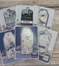 Greeting Card Set of 6 & 4 Bookmarks - C241