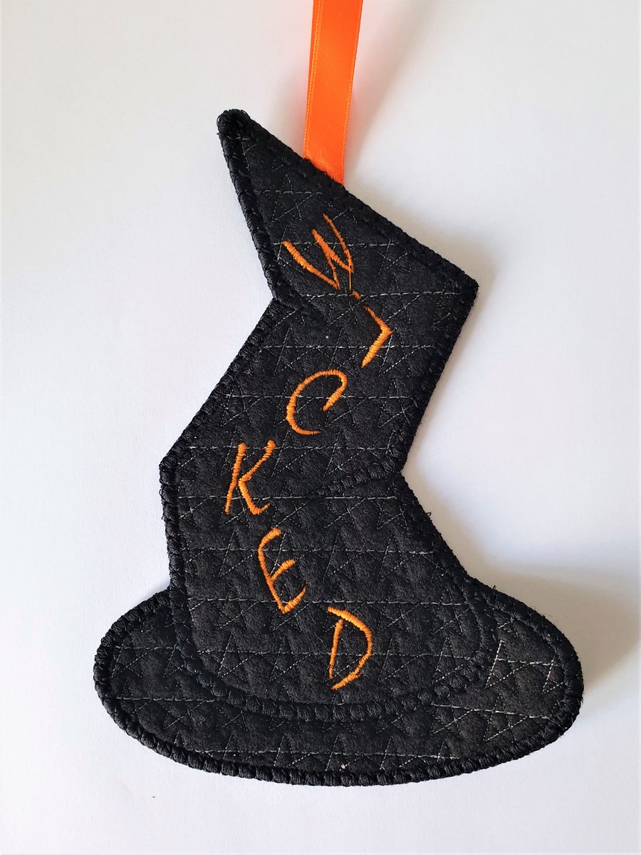 Felt Witches Hat Halloween Hanging Decoration