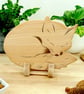 Handmade Fox Chopping Board Solid Beech: UK Hand Made