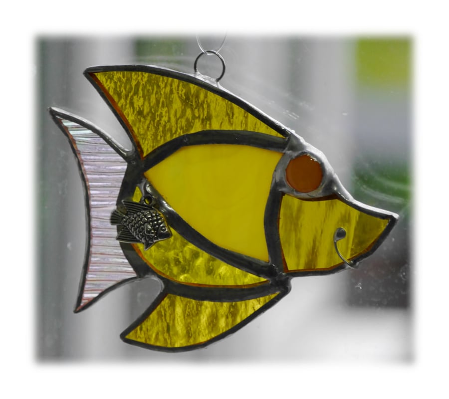 Fish Suncatcher Stained Glass Yellow