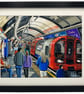London, Underground Tube Train Station Framed & Unframed Fine Art Print Gift - Image 1