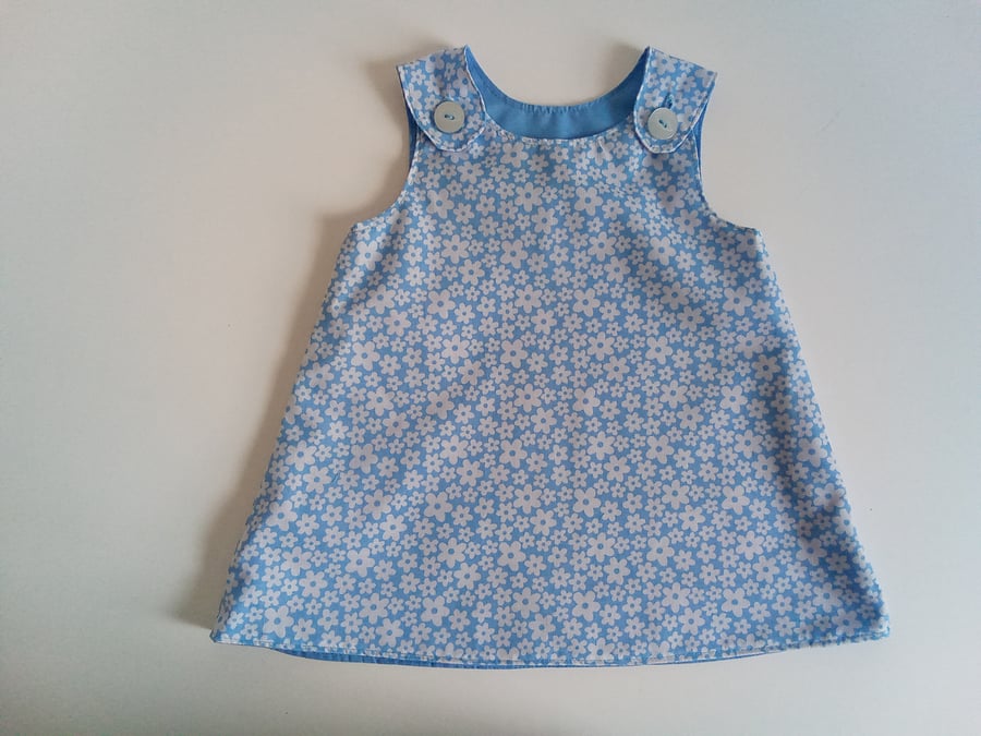 Dress, 12-18 months, A line dress, summer dress, floral print dress, pinafore 