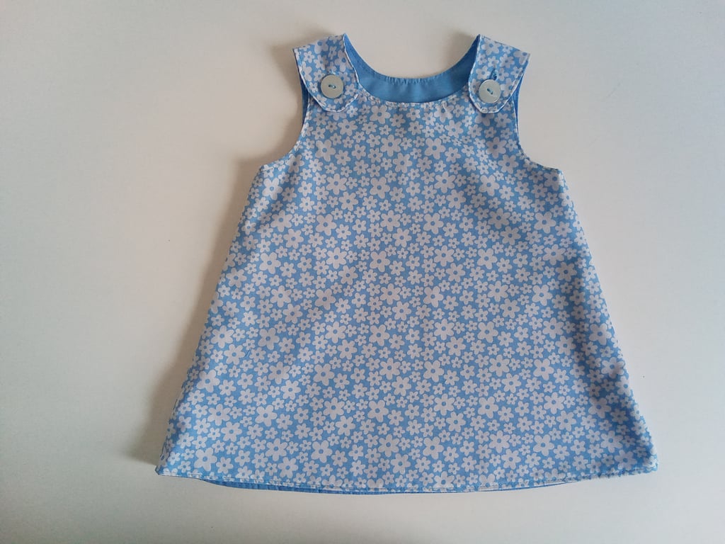 Dress, 6-12 months, A line dress, summer dress, floral print dress, pinafore 