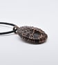 Silver Sheen Obsidian Wire Wrapped Copper Tree of Life Yggdrasil Pendant - Image 6