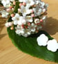 Mother of pearl white flower earrings - pretty for everyday.  one off  gift - Image 2