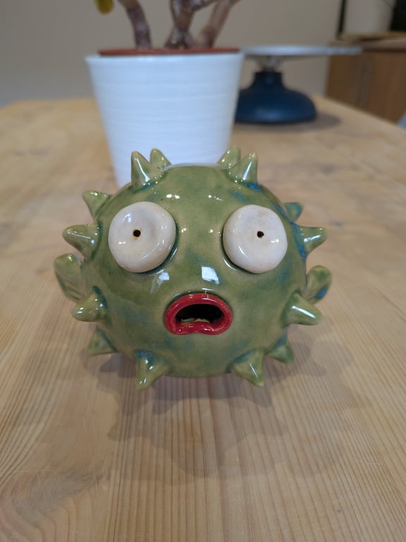 Ceramic Pufferfish Ornament 