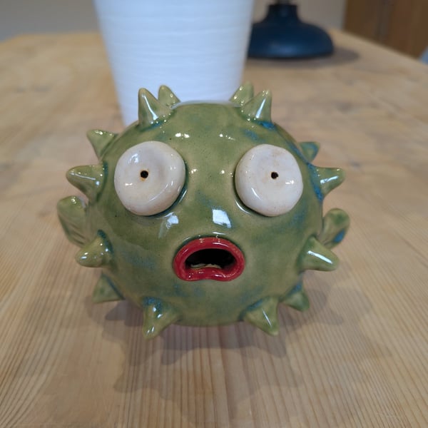 Ceramic Pufferfish Ornament 