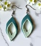 Peyote Drop Earrings - Forest Mint - Image 1