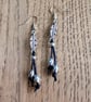 Leather Earrings, Silver Feather Boho Earrings Dainty Gift For Women - Image 4