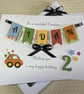Personalised Handmade Grandson Birthday Card 1st 2nd Any Age Son Boxed Keepsake - Image 8
