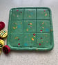 Handmade clay tik tak toe board and pieces bee and ladybug themed game - Image 3