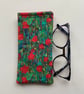 Klimt Farm Garden Design Print Quilted Fabric Glasses Case