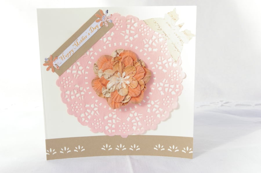 Mother's Day Card with orange flower.