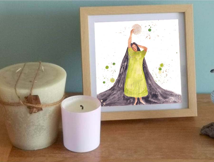 We Are One - Whimsical, Spiritual Print by Nina Martell