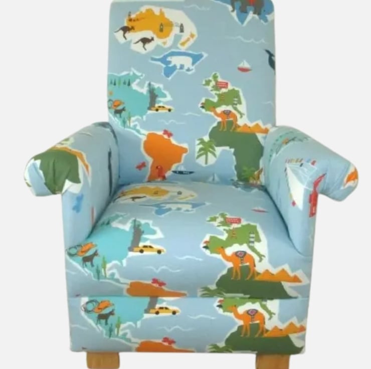 John Lewis Globe Trotter Fabric Kids Chair Chil Folksy