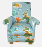 John Lewis Globe Trotter Fabric Kids Chair Childrens Blue Armchair World Map