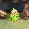 Tiny Royal Gnome 'Quinly' with crown OOAK Sculpt by Ann Galvin