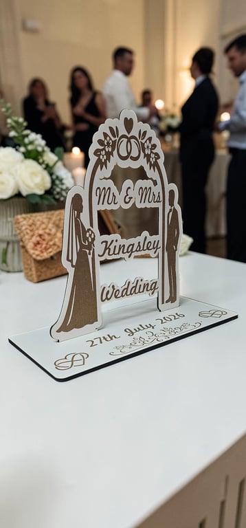 Wedding Arch Table Top Personalized bride groom center piece deco