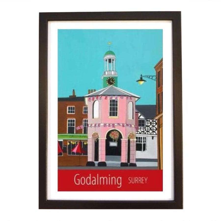 Godalming print black frame