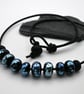 black lampwork glass cord necklace - Image 2