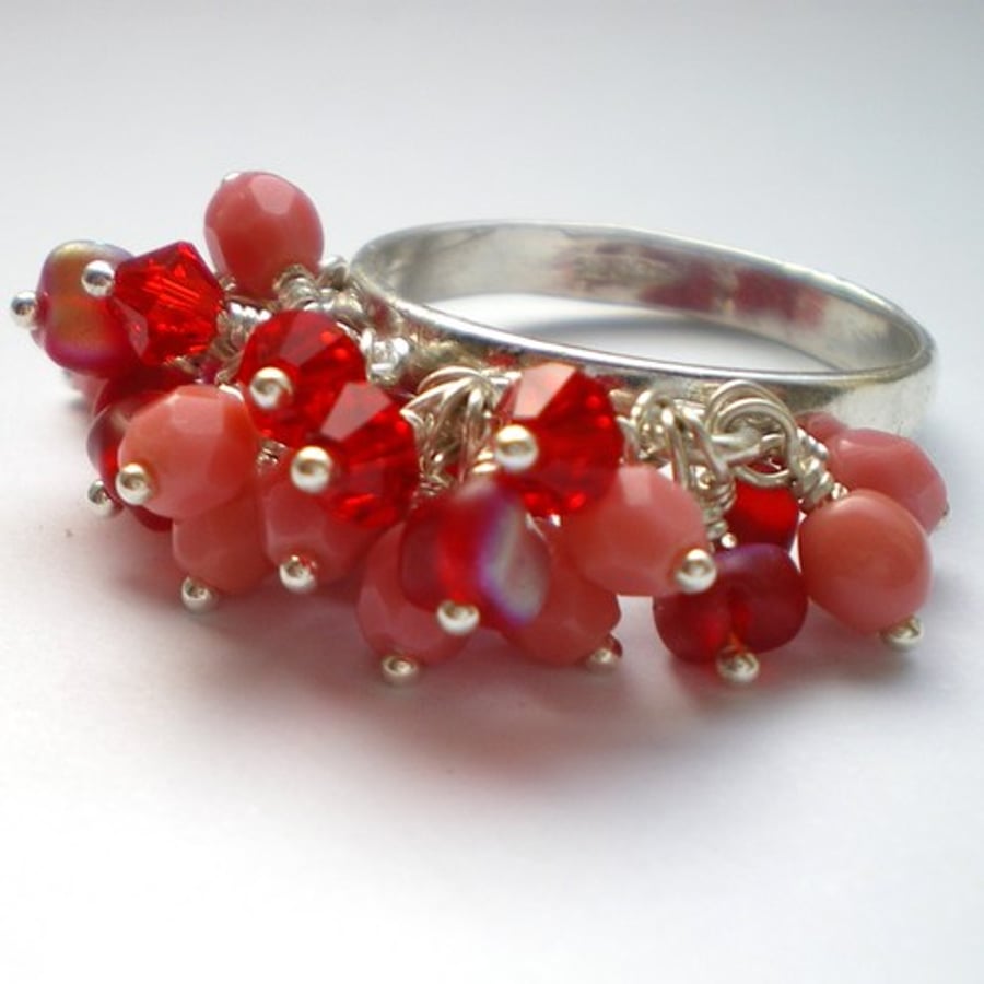 Pink and Red Jingle Jangle Ring