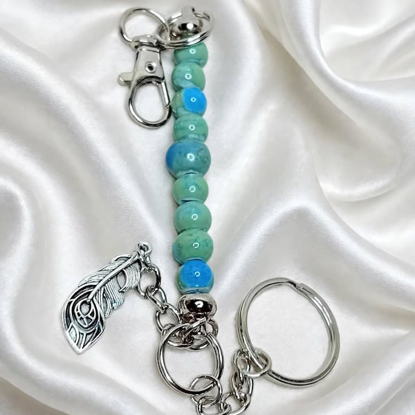 High Fired Ceramic Key Chain