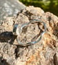 RARE UV Sea Glass and Sterling Silver Wavy Ring- Size R - 1367 - Image 5