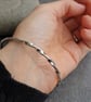 Sterling silver half twist bangle, Spiral jewellery - Image 4