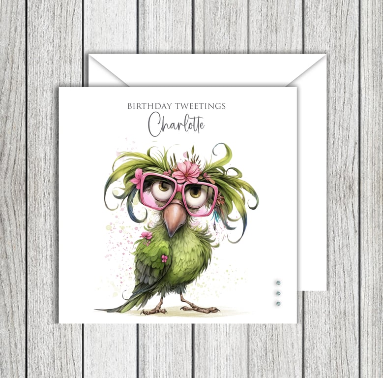 Quirky Bird (1) Birthday Card