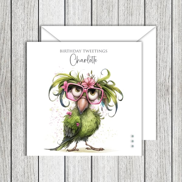 Quirky Bird (1) Birthday Card