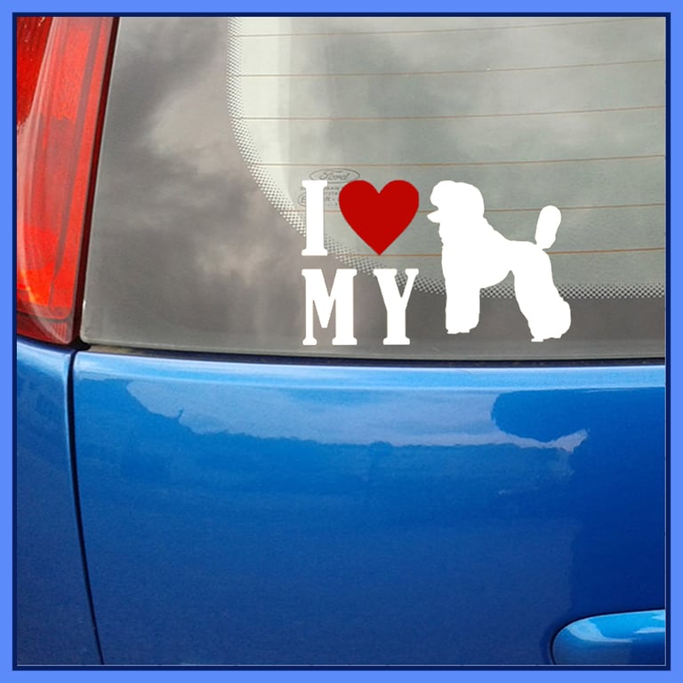 I Love My Poodle Sticker NY style