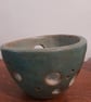 Handmade ceramic pot with bubble shaped decoration  - Image 1