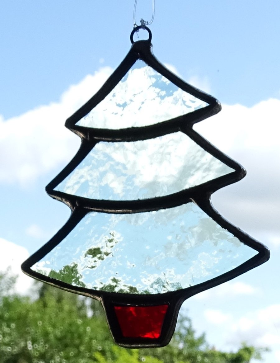 STAINED GLASS CHRISTMAS TREE