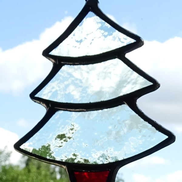 STAINED GLASS CHRISTMAS TREE