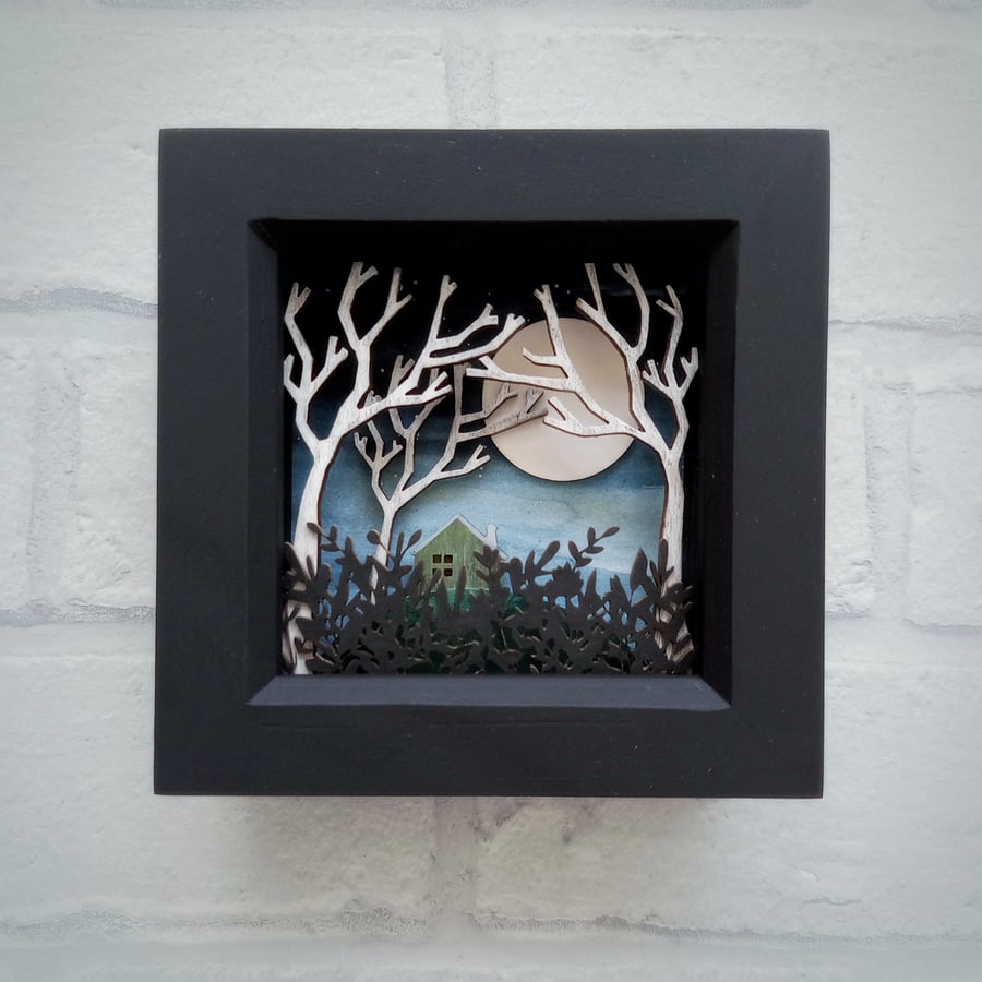 Enchanted Forest Picture, Miniature Picture, Woodland Diorama