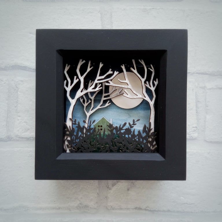 Enchanted Forest Picture, Miniature Picture, Woodland Diorama