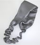 Satin Headband Grey Mulberry Hairband Elasticated - Image 1