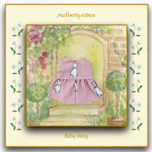Pink Bunnies Dress for Baby Daisy 