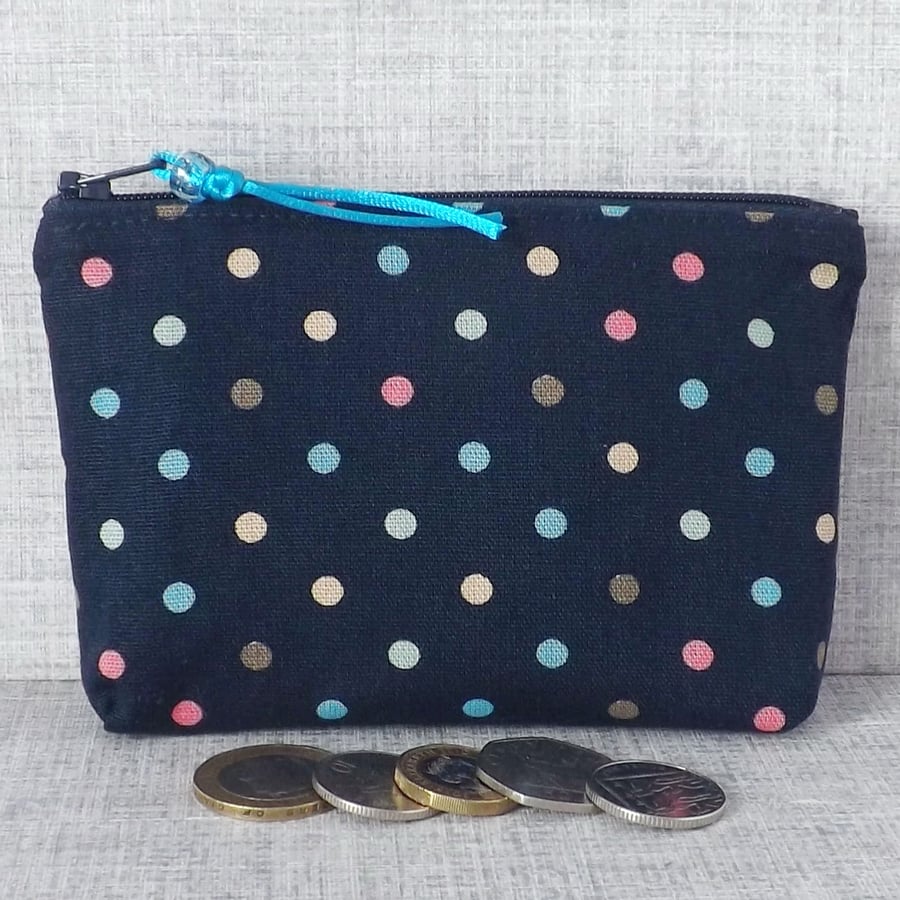 Coin purse, make up bag, spots